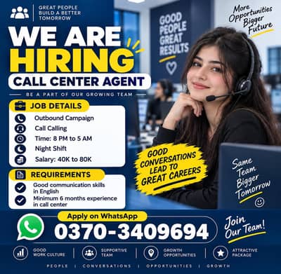 Call Center Staff Required | Urgent Hiring | Jobs