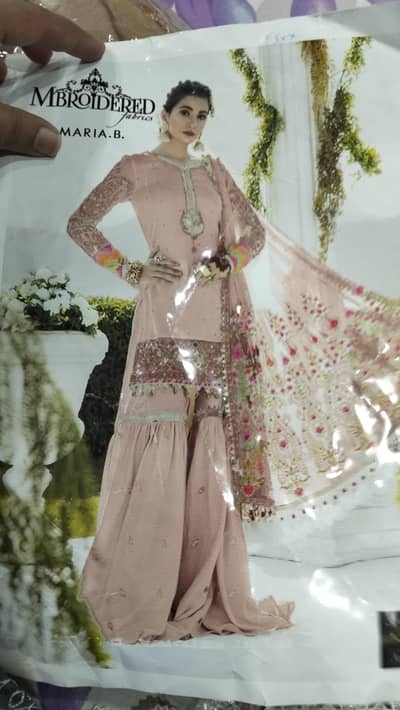 fancy 3 piece organza unstitched dress for sale