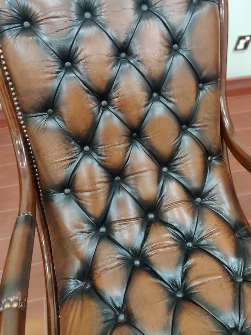 Rocking Chair - Solid Sheesham With genuine leather poshish - Chairs ...