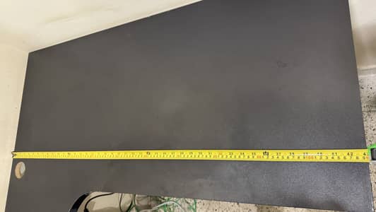 L shape computer corner table with wire hole