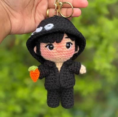 crochet Jungkook keychain