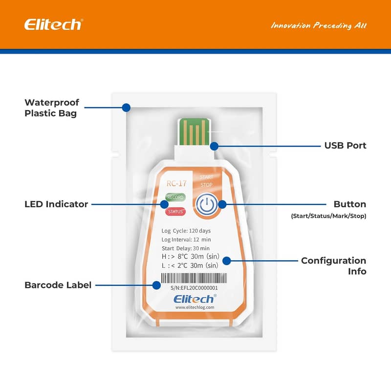 Tzone TempU02 Data Logger | Elitech RC-17 Data Logger | Single Use PDF 3