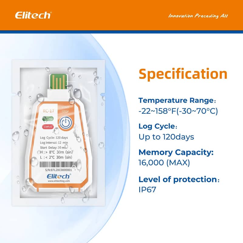 Tzone TempU02 Data Logger | Elitech RC-17 Data Logger | Single Use PDF 4