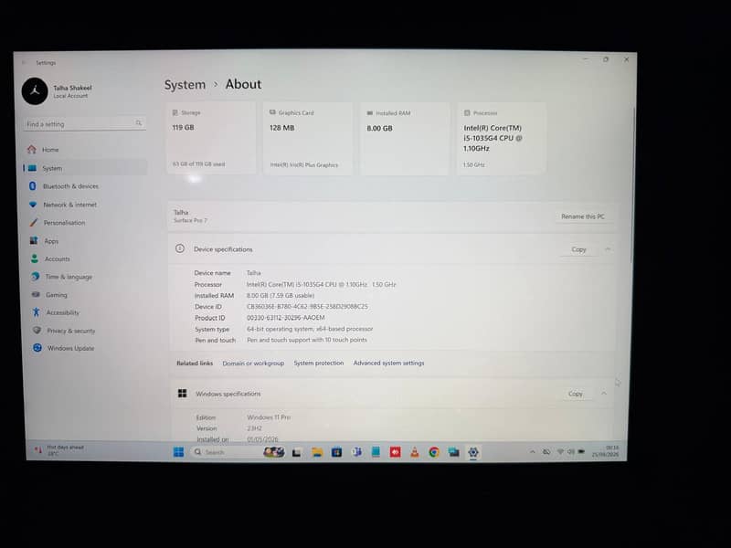 Microsoft surface pro 7 4