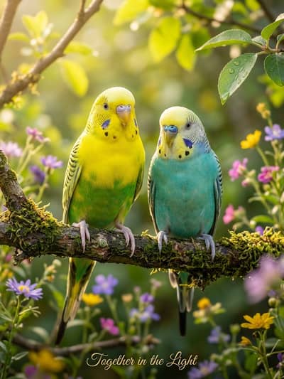 Active Australian Budgie Pair for Sale!