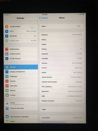 I pad for sale 16gb