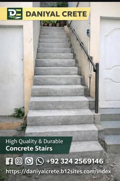 Concrete Stair Display Stand / Decorative Concrete