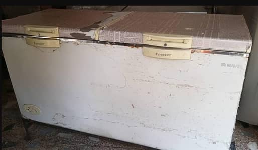 waves brand double door deep freezer no one issue all ok