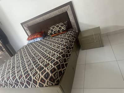 Double Bed King Size with Mattress + 2 Side Tables - Clifton Block 2