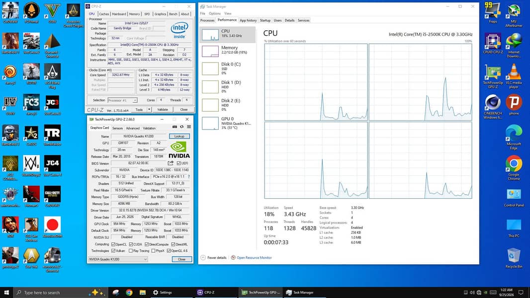 Core i5 2500k  Desktop ONLY without GPU 5