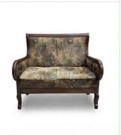 2 seater wooden sofa