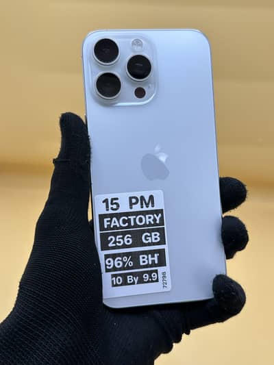 Apple iPhone 15 Pro Max 256 GB Factory unlock Non PTA 96% Battery