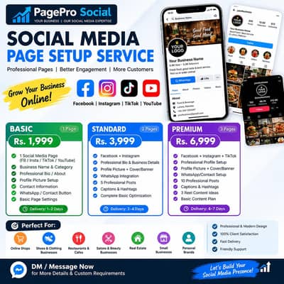 SOCIAL MEDIA PAGE SETUP SERVICE