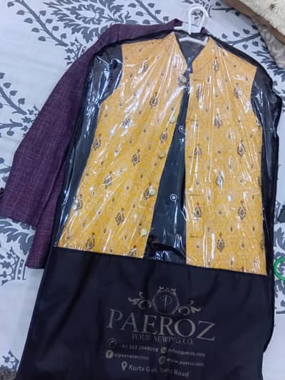 sherwani wasket prince coat size S to M