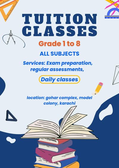 Tuition Classes for grade 1 to 8
