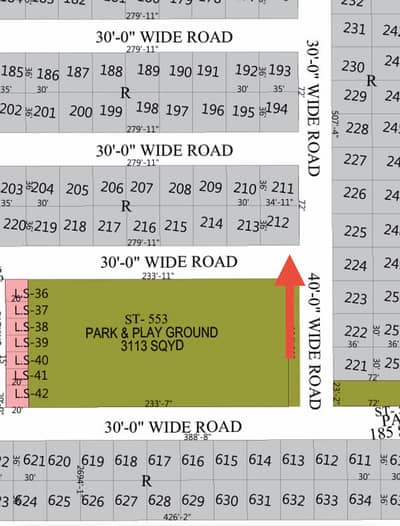 Naya Nazimabad Block M Extra Land Corner Park Face Plot Available