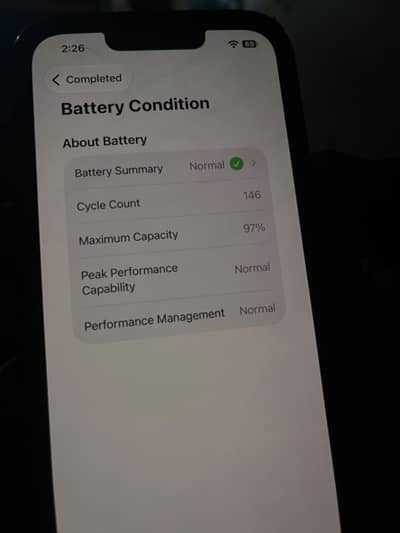 Apple iPhone 14 97 battery health: