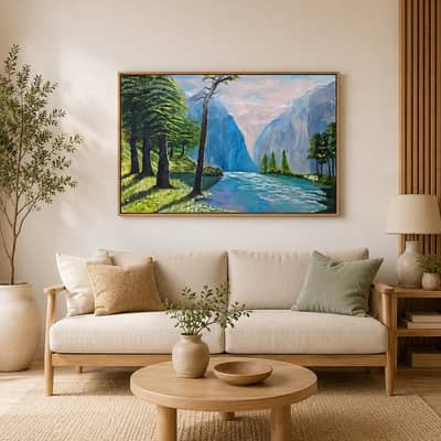 Original Mountain Landscape -24*36''-Acrylics on Canvas