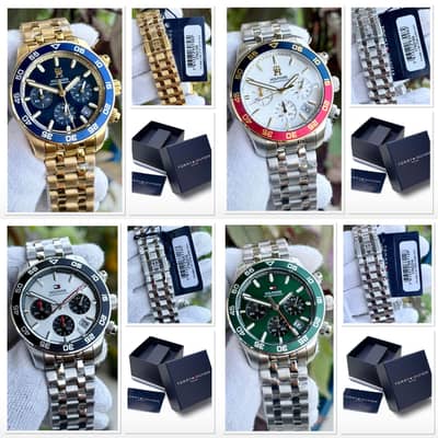 Tommy Hilfiger TH85 Men’s  Original H. K Fresh Import Watches With Box