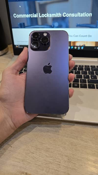iPhone 14 pro max deep purple 256gb PTA approved