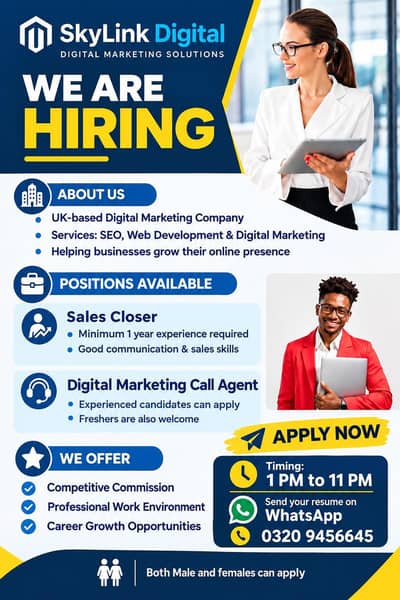 Need a CSR  for digital marketing sale closer