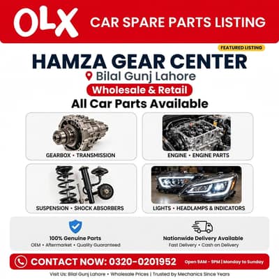 Hamza gear center All car gear box light suspension and engine
