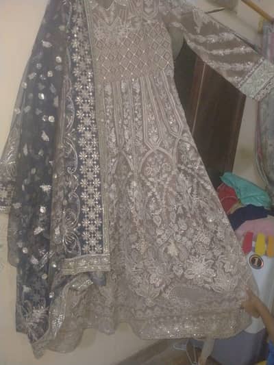net mexi kantras dupatta Blue