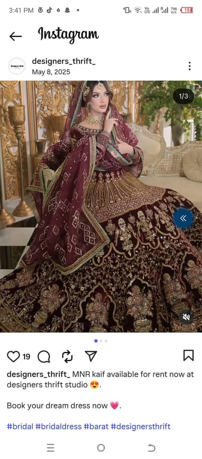 MNE Kaif velvet bridal lehnga