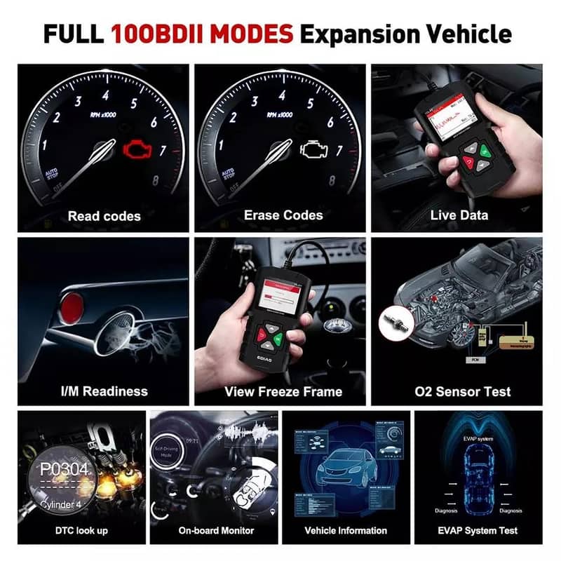 Kingbolan Ediag YA201 OBD2 AUTO CODE READER ENGINE Car Scanner EOBD 2