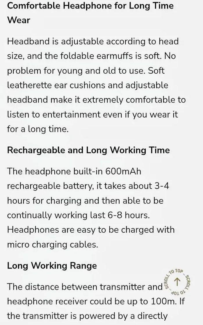 wireless long Range headphone. 12