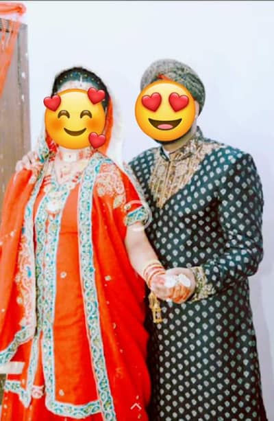 Bridel lehenga & Groom sherwani