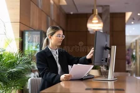 required female receptionist