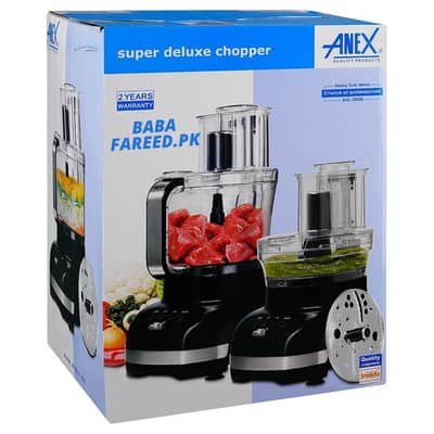 Anex, Deluxe Chopper/Kitchen Robot, 2 Bowl Small & Large, AG-3059