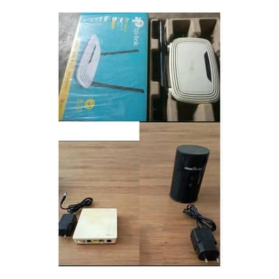 TP-Link WR841N + Etisalat D-Link + XPON ONU - 3 Routers With Adapters*