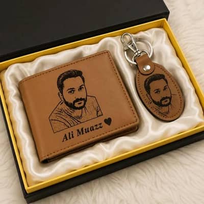 Customized Wallet with Keychain | Photo Print Wallet