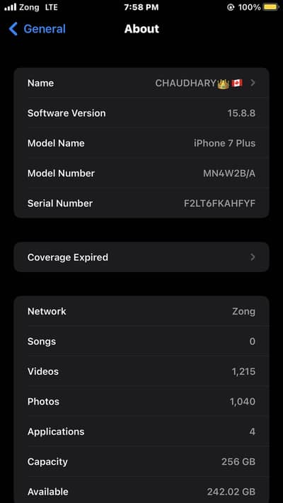 Apple iPhone 7 Plus Pta Approved