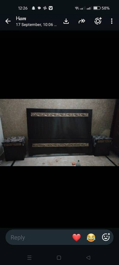 kikar wood king size 2 side tbles