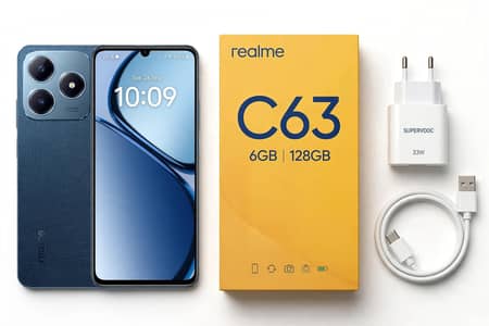 Realmi mobile for cell box b available he charger b available he