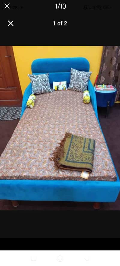 baby comfortable bed with mattress 30k almari 18k