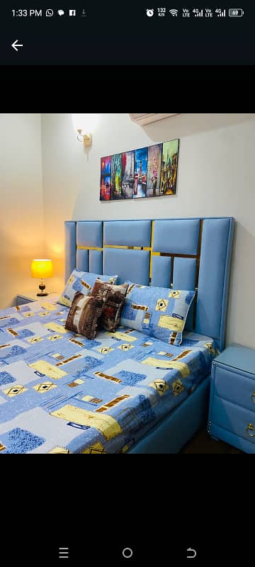 Daily weekly monthly basice flat apartment house portion available for rent full furnished apartment all facilities available for more information contact me 0314 5326 292