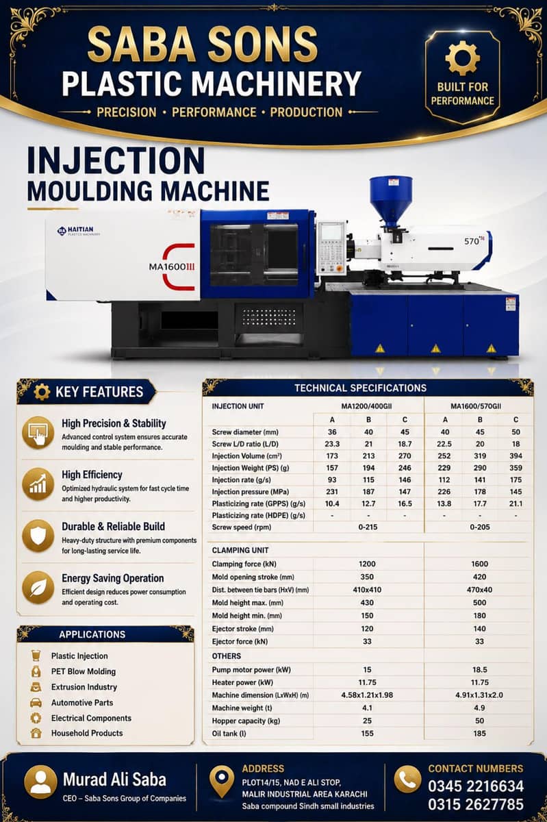 injection moulding machine 12