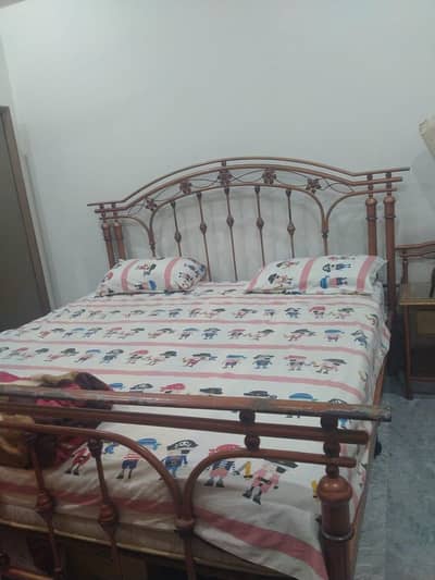 Iron Bed With Side Tables And Dresser