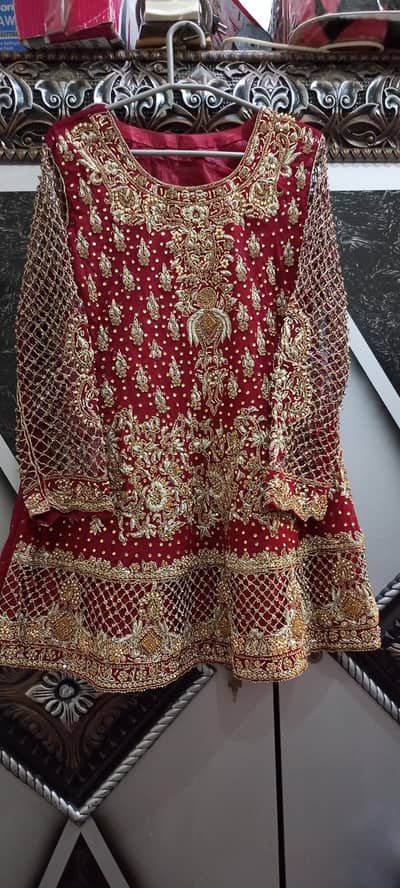 urgent sale dart Mahroon bridle lengha