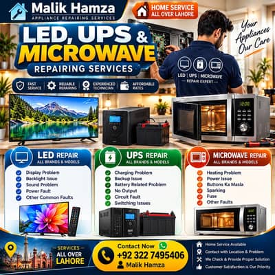 LED Lights, UPS & Microwave Repairing Service in Lahore