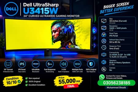 Dell 34" corved 2k Moniter