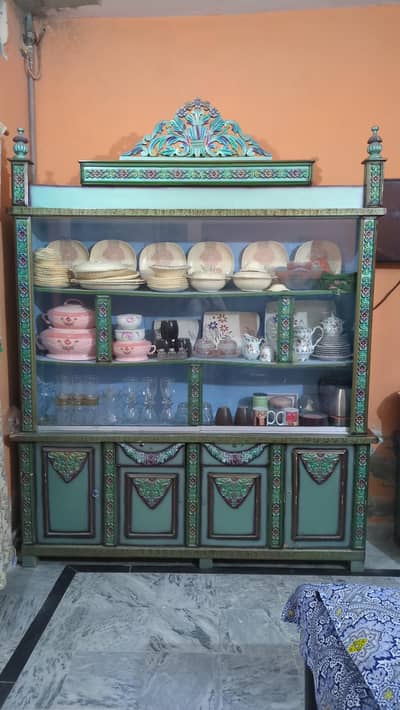 wooden Crockery showcase