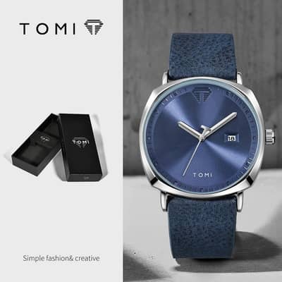 TOMI Original Leather Strap Watch - Like New Condition
