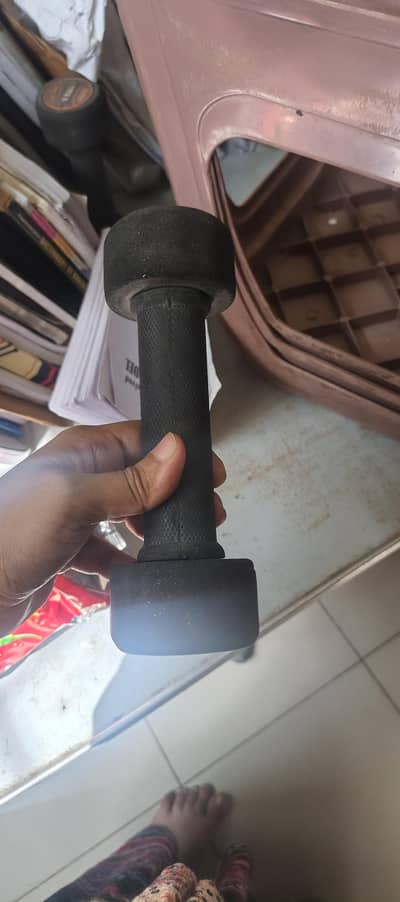 rubber 1 kg dumbel pair ( 6 pair ) available
