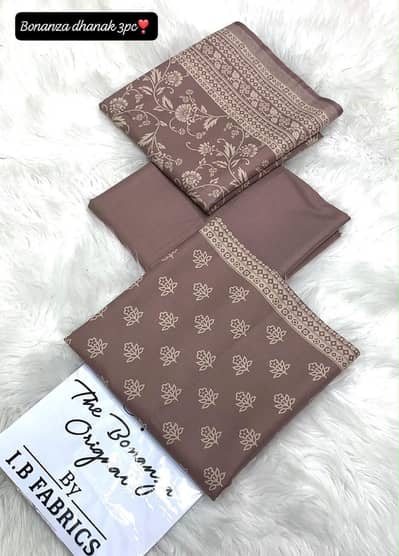 Original Outlets IB Bunanza Printed Dhanak 3piec