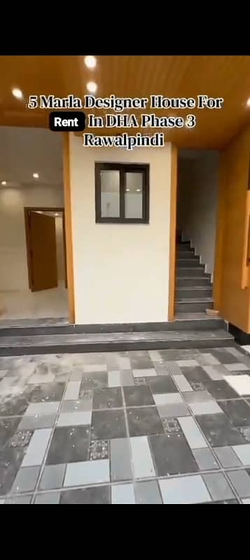 Brand New 5 Marla House Available For Rent In DHA Phase 3 Islamabad.